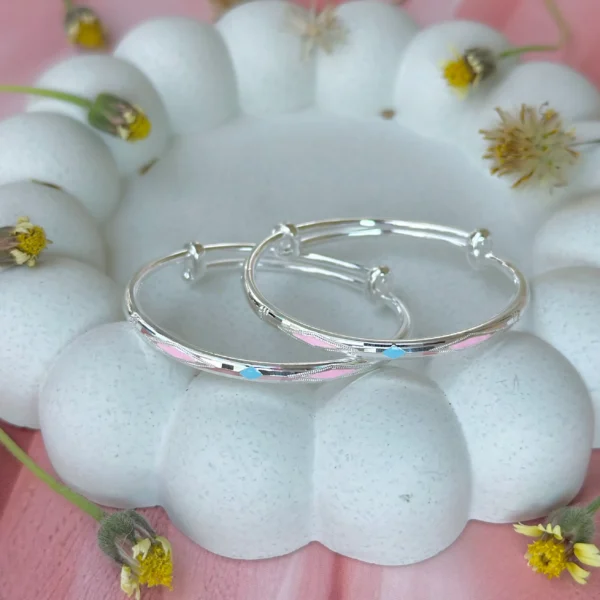 Pink Blue Design Bangle
