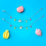 Cloud charms anklet