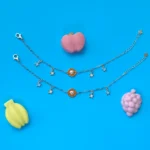 Flower charms anklet