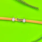 Super Mom Charm Orange Rubber Bracelet - Image 2