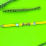 Bunny Charm Yellow Rubber Bracelet