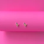 Pink Yellow Dancing Doll Studs