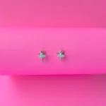 Blue Dancing Doll Studs