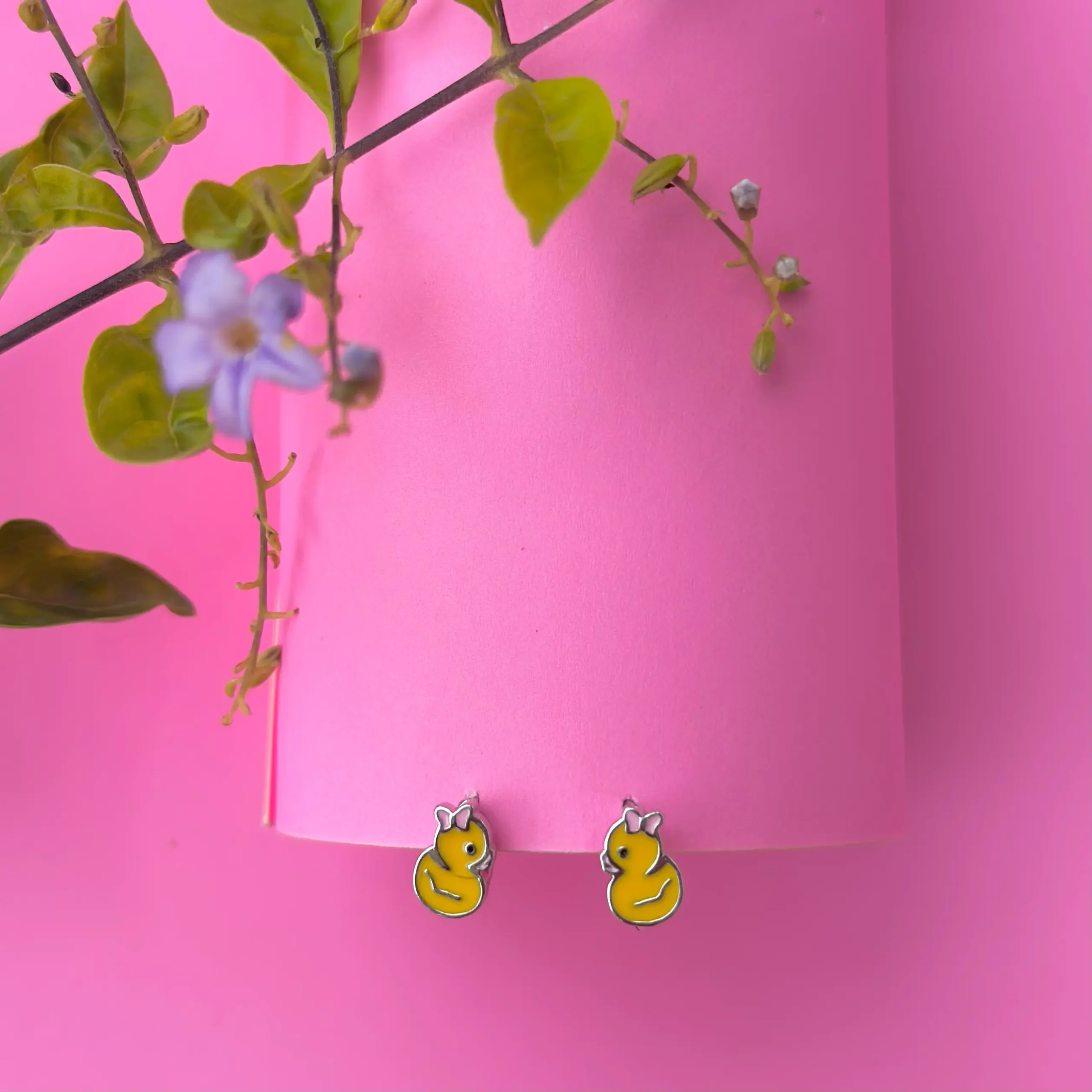 IMG_0981 Yellow Duck Cartoon Earring - Image 1