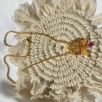 18K Gold Polish Puligoru pendant with chain - Tirupati Balaji - Image 3