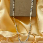 Oxidised Silver Chain with Black Zircon stones - Image 2