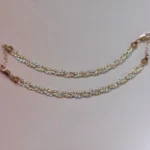 Rhodium shimmer anklets